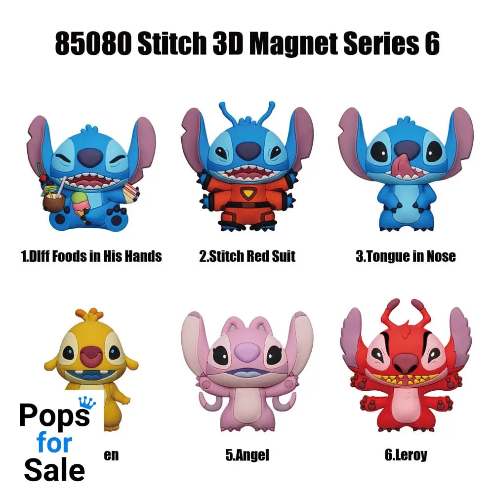 Lilo & Stitch Magnets blind pack Stitch Series 6 Display (12)