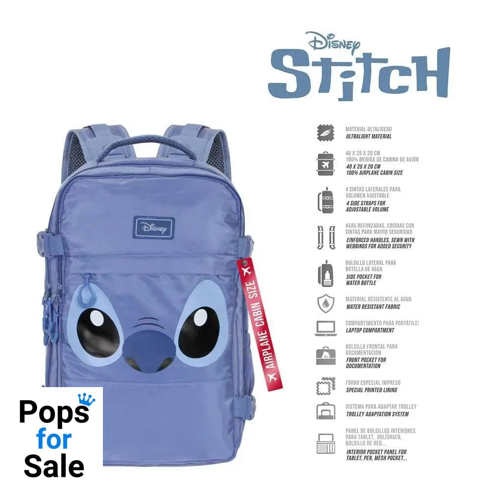 Lilo & Stitch Mercury Underseat Cabin Bag Backpack Face Blue