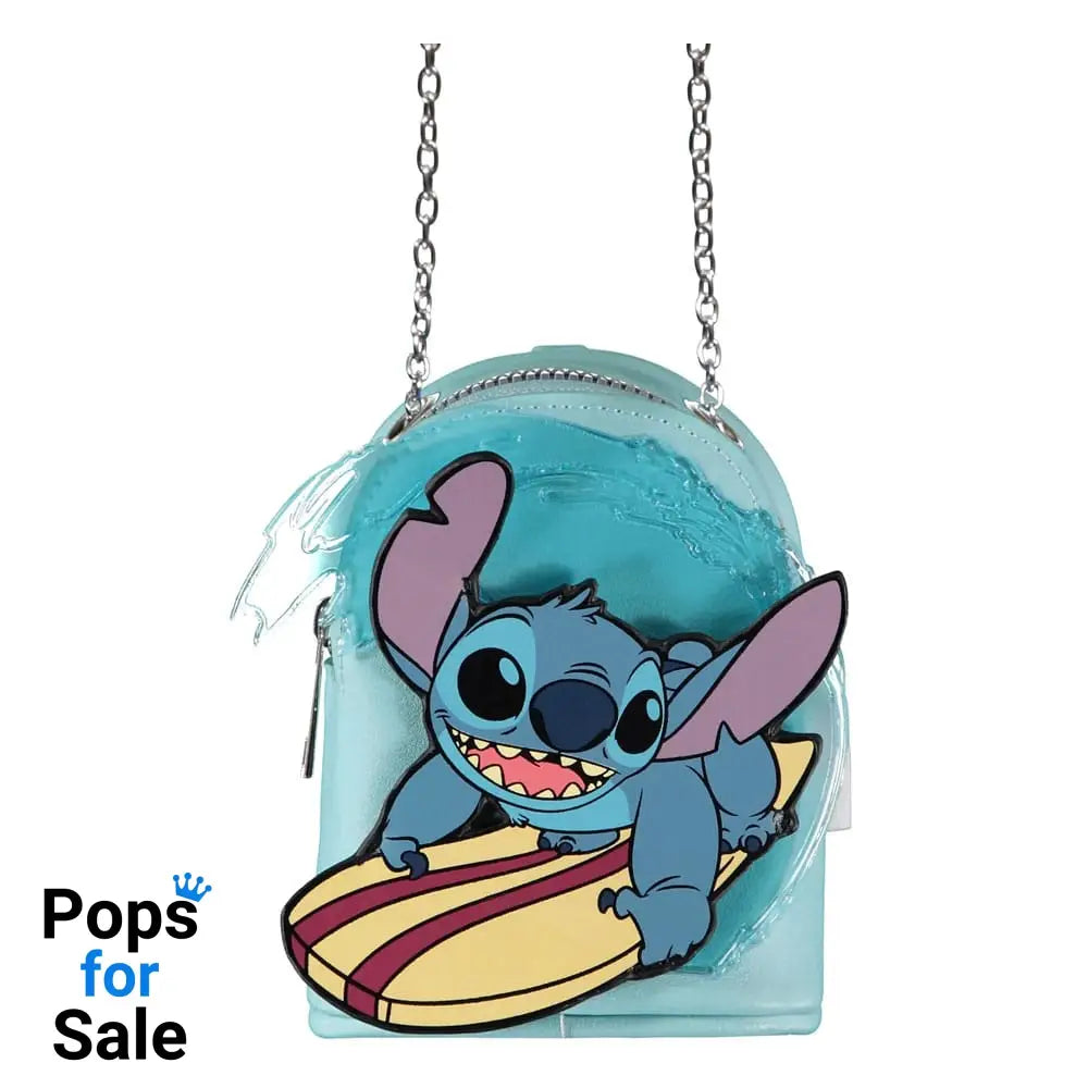 Lilo & Stitch Micro Bag Coin Purse with Keychain Stitch Surfing