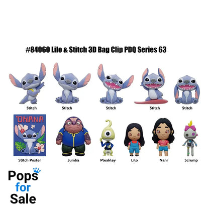 Lilo & Stitch Movie 3D Foam Bag Clips Series 1 Display (24) Keyrings