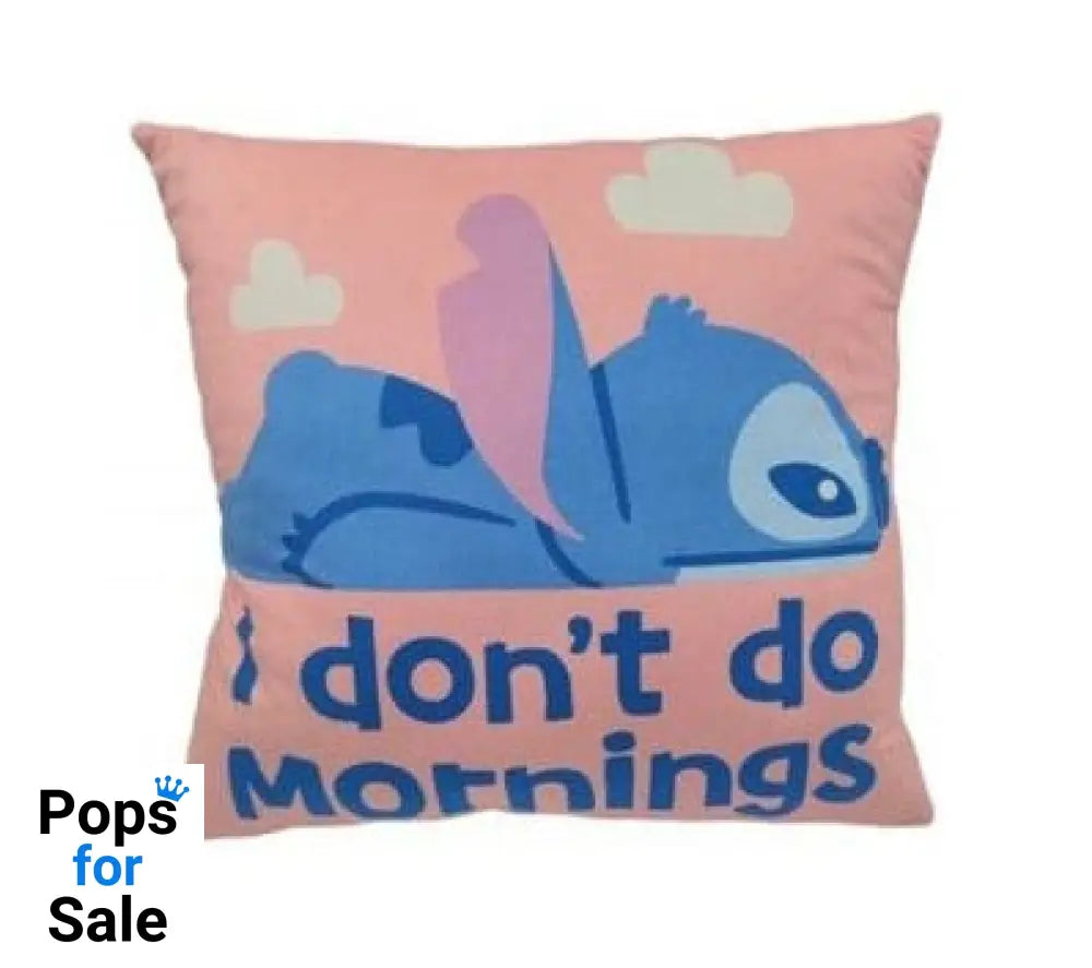 Lilo & Stitch Pillow Stitch I don't do mornings 40 cm