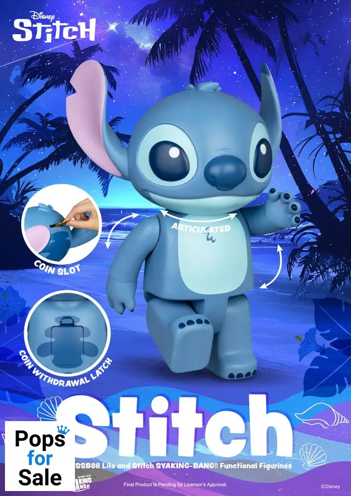 Lilo & Stitch Syaing Bang Vinyl Bank Stitch 30 cm