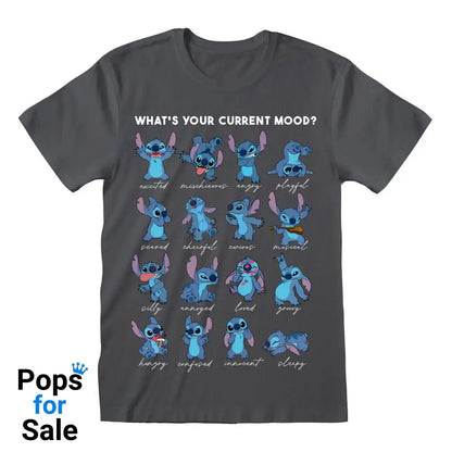 Lilo & Stitch T-Shirt Stitch Emotions Charcoal Size S T-shirts