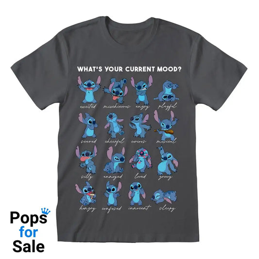 Lilo & Stitch T-Shirt Stitch Emotions Charcoal Size S