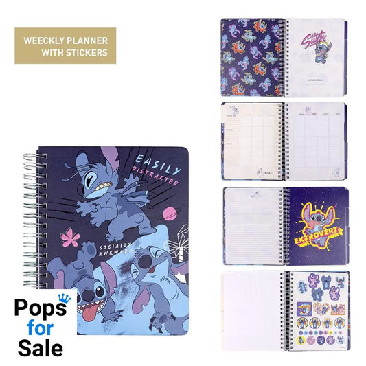Lilo & Stitch Weekly Planner with Stickers Stitch Easily Distracted Calendars