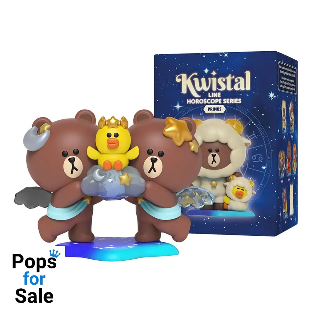 Line Friends Kwistal Blind Box Horoscope Series 1 Display (6) Statues