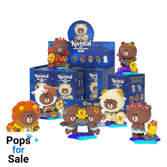 Line Friends Kwistal Blind Box Horoscope Series 1 Display (6) Statues