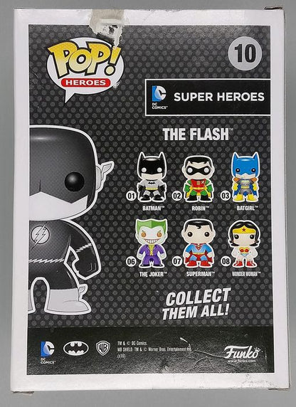 #10 The Flash - B&W - DC Super Heroes - Box Damaged Funko POP