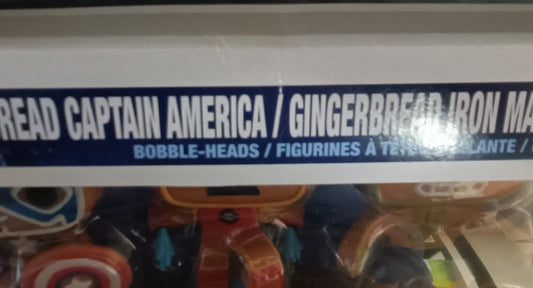 [4 Pack] Marvel Gingerbread Captain America & Iron Man & Hulk & Thor - Holidays - Box Damaged Funko POP