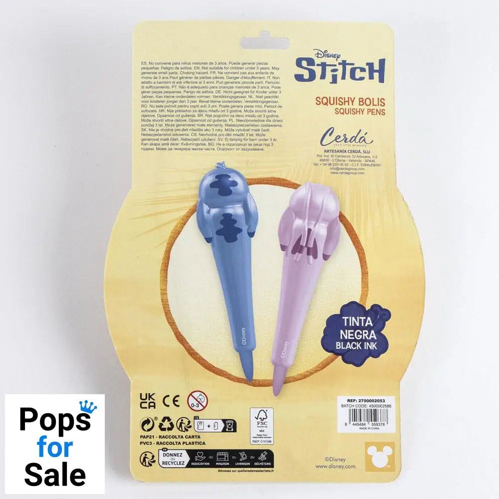 Loli & Stitch Squishy ball pen 2-Pack