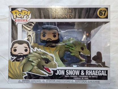 67 Jon Snow & Rhaegal - Rides - Game of Thrones Funko POP - Box Damaged