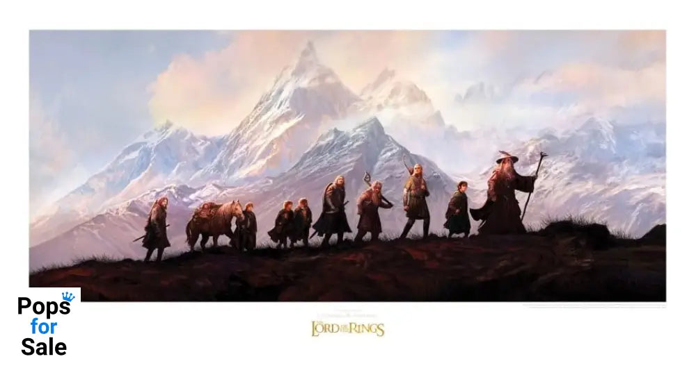 Lord of the Rings Art Print The Fellowship of the Ring: 20th Anniversary 59 x 30 cm