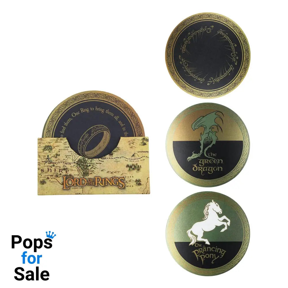 Lord of the Rings Coaster 4-Pack Glasses & Coasters