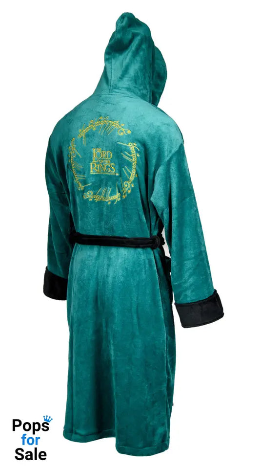 Lord of the Rings: Elven Mens Hooded Bathrobe Green & Gold
