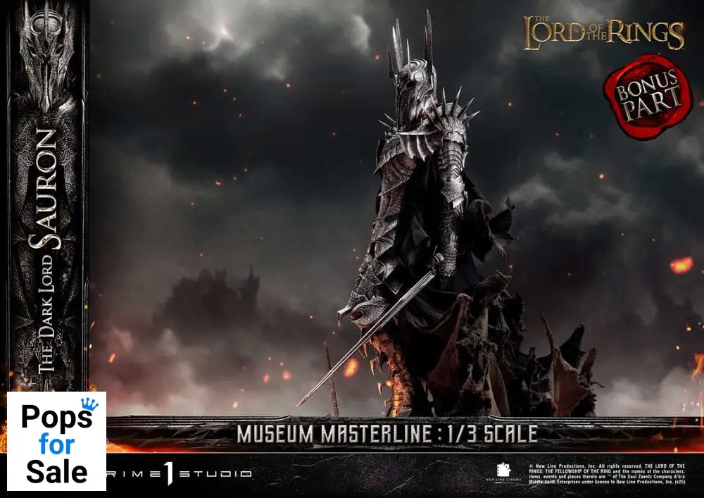 Lord of the Rings Museum Masterline Series Statue 1/3 The Dark Lord Sauron Bonus Version 117 cm
