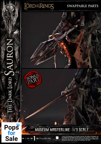 Lord of the Rings Museum Masterline Series Statue 1/3 The Dark Lord Sauron Bonus Version 117 cm