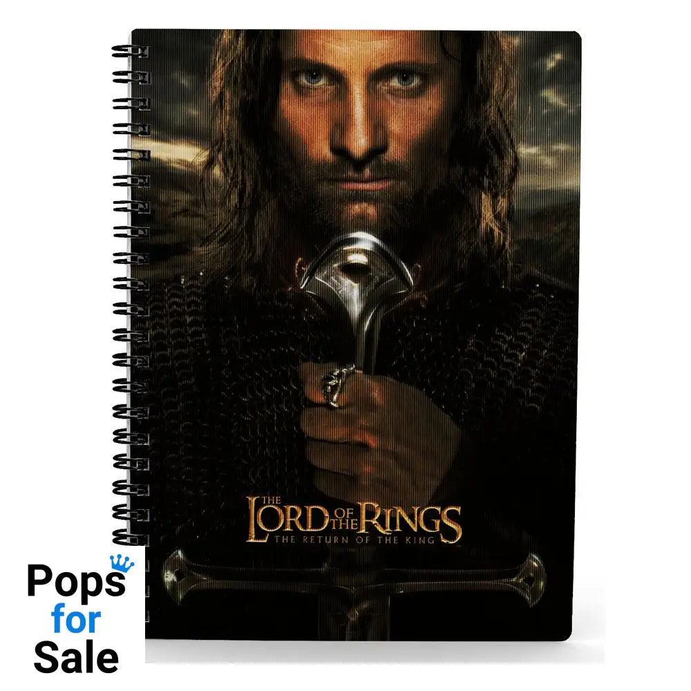 Lord of the Rings Notebook with 3D-Effect Aragorn Stationery
