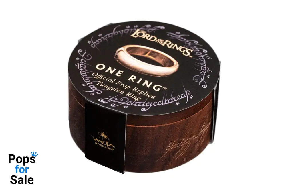 Lord of the Rings The One Ring with Runes (Tungsten Ring - Gold Plated) Size 10