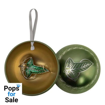 Lord of the Rings tree ornament with Brooch Lorien Leaf