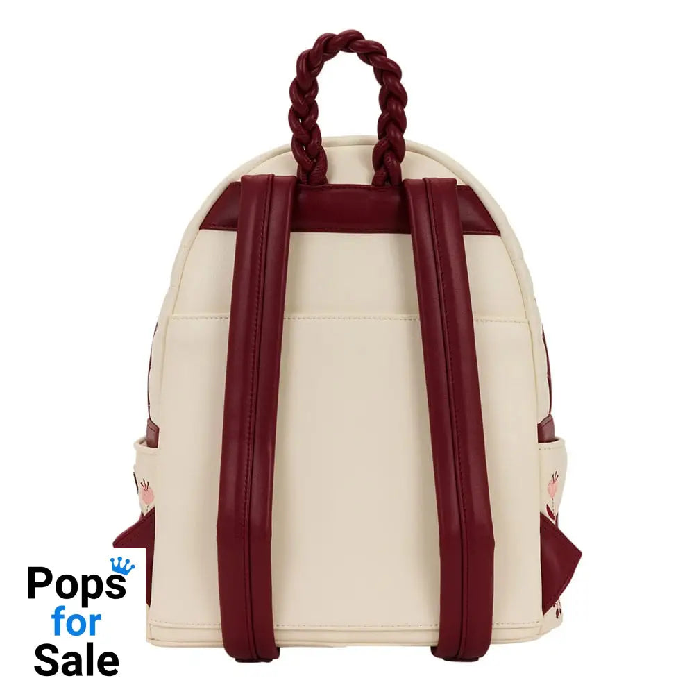 Loungefly Midi Backpack Cream & Red Floral