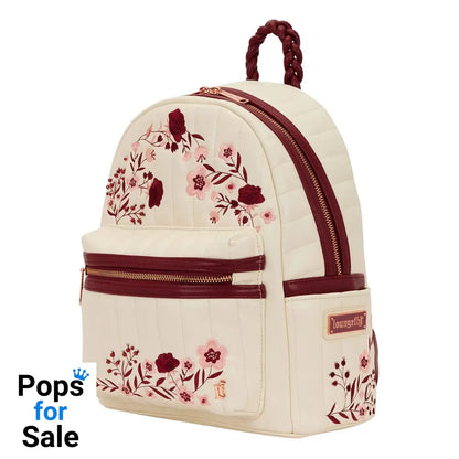 Loungefly Midi Backpack Cream & Red Floral