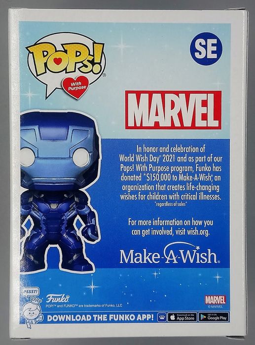 #SE Iron Man (Make A Wish) Metallic - Marvel CA Civil War Funko POP