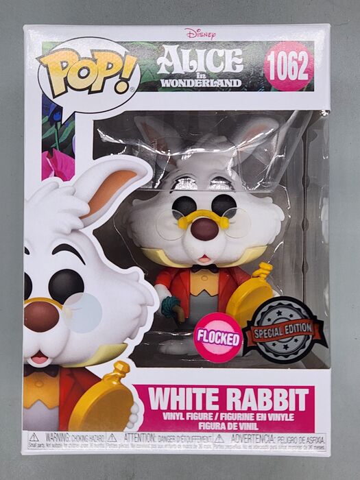 #1062 White Rabbit - Flocked - Disney Alice In Wonderland Funko POP