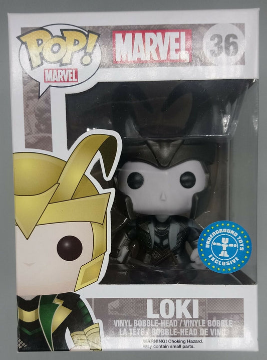 36 Loki (Helmet) - B&W - Marvel - Exclusive Funko POP