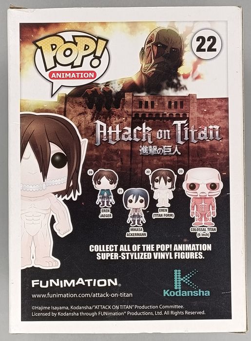 22 Eren (Titan Form) - Attack on Titan Funko POP - Box Damaged
