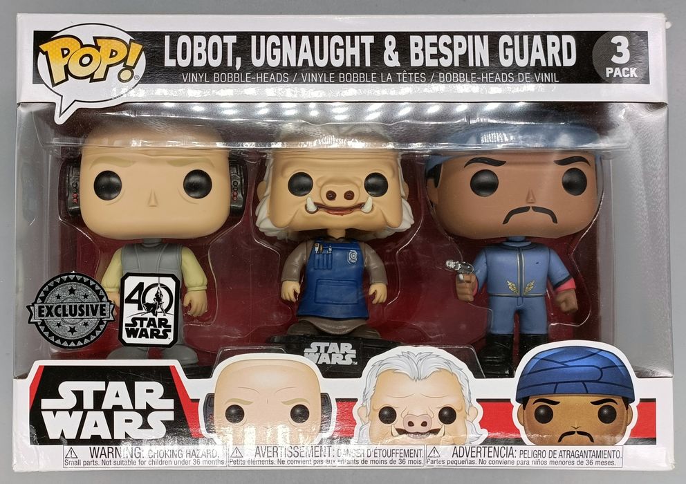 3 Pack - Lobot, Ugnaught & Bespin Guard - Star Wars - Funko POP - Box Damaged