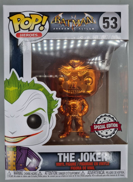 #53 The Joker (Orange) - Chrome - Batman Arkham Asylum Funko POP