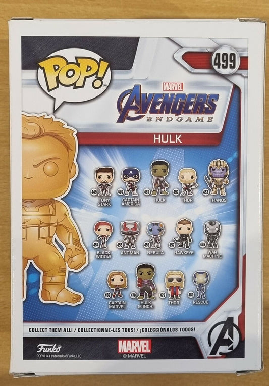 499 Hulk (w/ Gauntlet- Orange) Chrome Marvel Avengers Endgame Funko POP