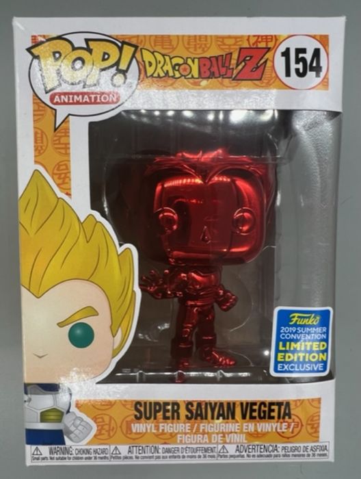#154 Super Saiyan Vegeta (Red) Chrome Dragon Ball Z 2 Box Damaged Funko POP
