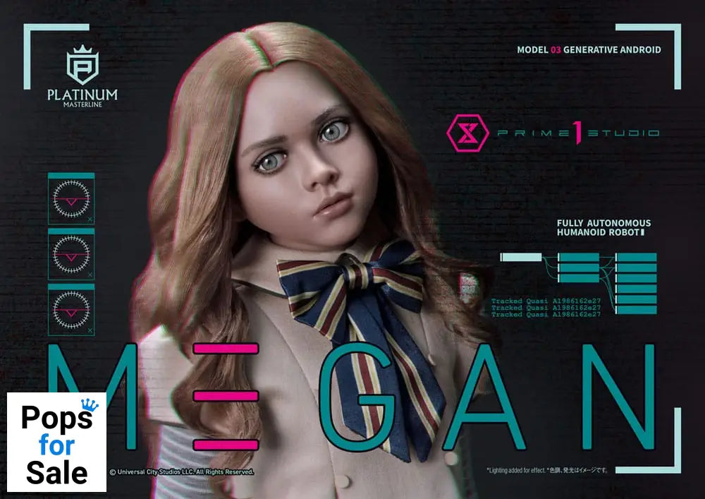 M3gan Platimum Masterline Series Statue 1/3 M3Gan Bonus Version 50 cm