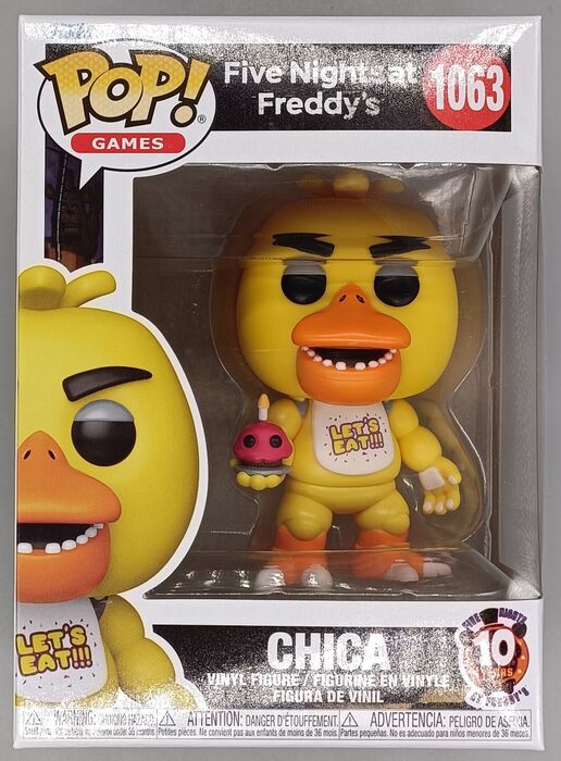 1063 Chica - Five Nights at Freddy's 10th Anniversary FNAF Funko POP - Brand New