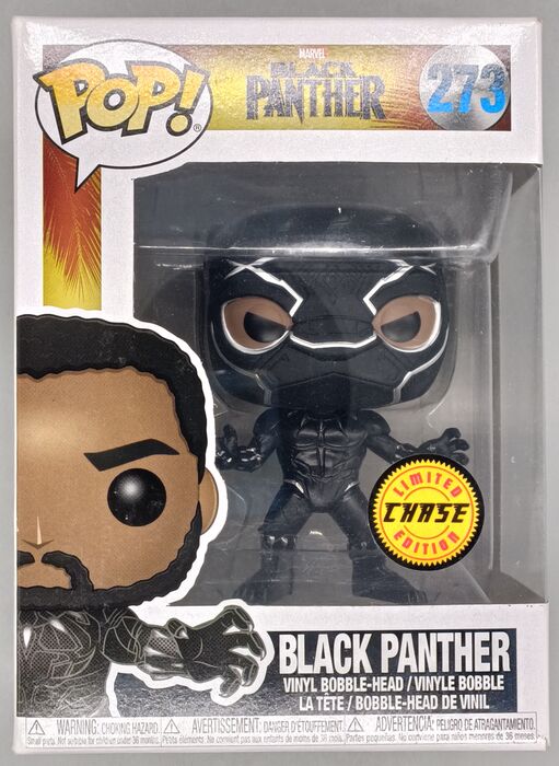 #273 Black Panther (Masked) Chase - Marvel Black Box Damaged Funko POP