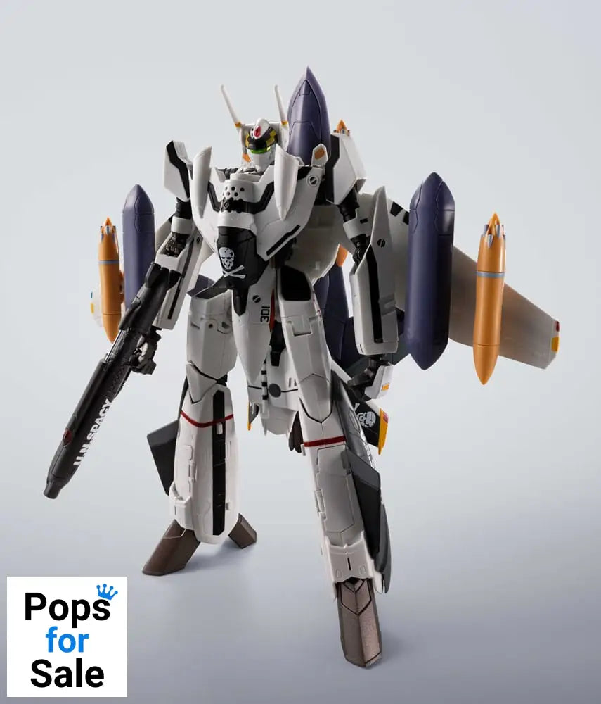 Macross 7 Hi-Metal R Action Figure VF-0S Phoenix (Roy Focker Use) & QF-2200D-B Ghost Set 14 cm Action figures