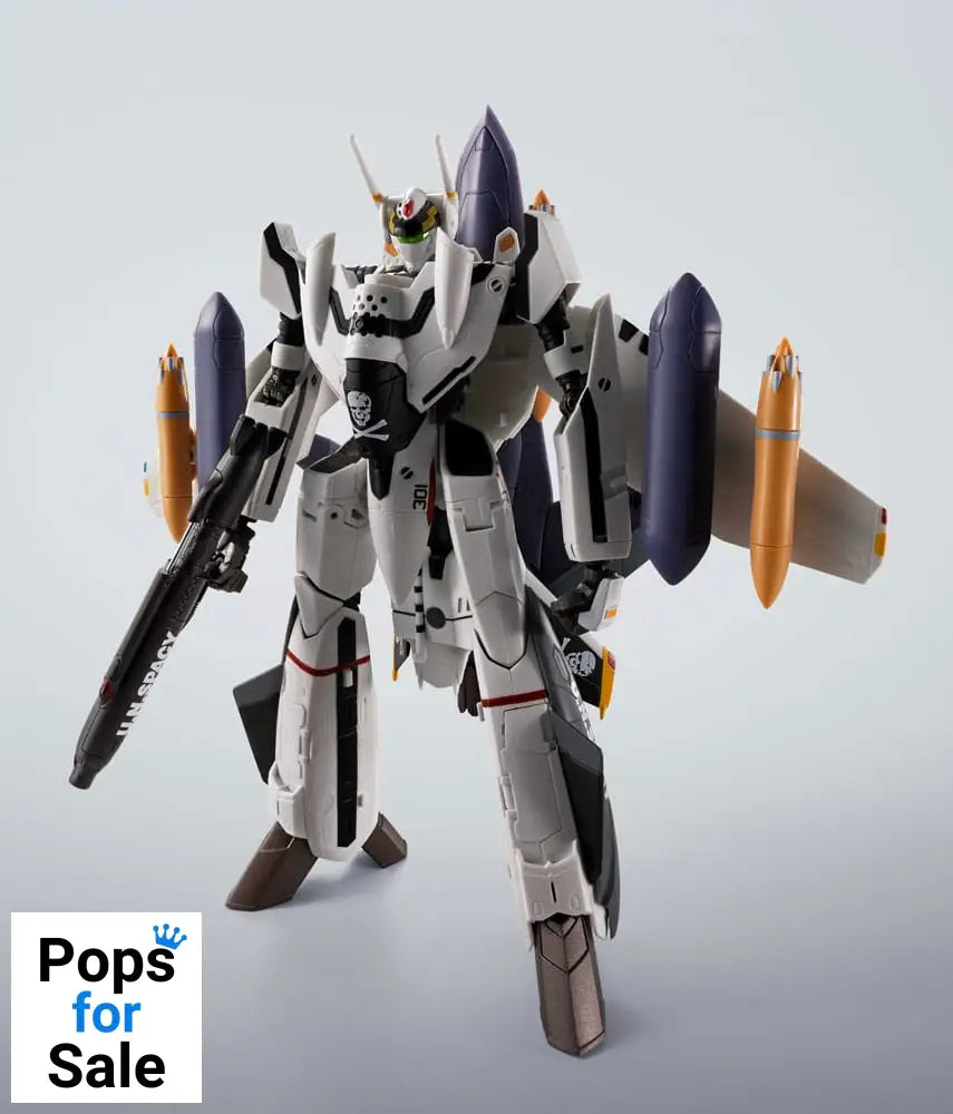 Macross 7 Hi-Metal R Action Figure VF-0S Phoenix (Roy Focker Use) & QF-2200D-B Ghost Set 14 cm