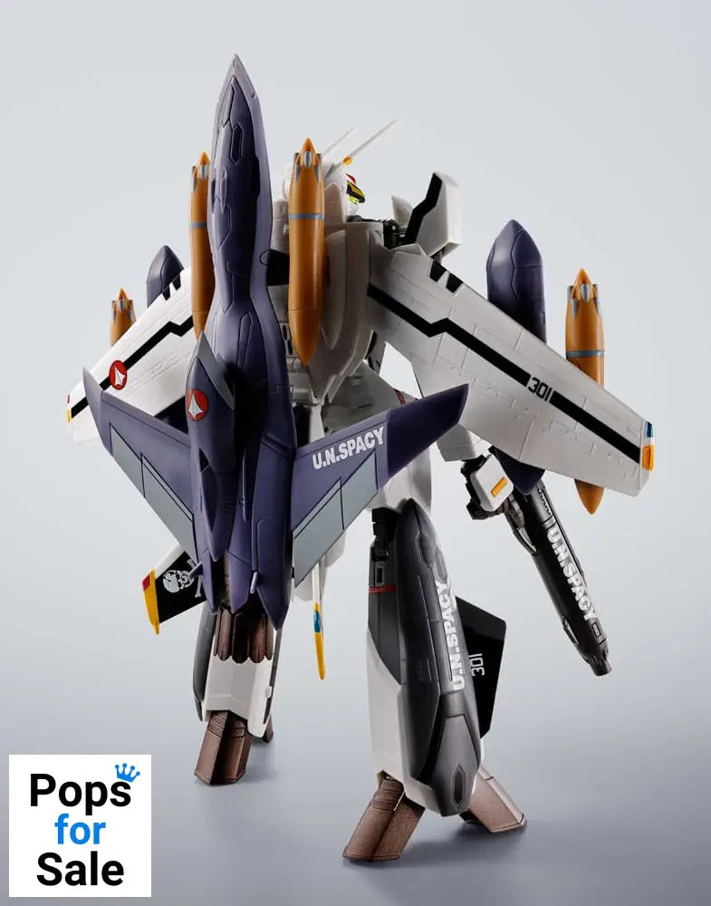 Macross 7 Hi-Metal R Action Figure VF-0S Phoenix (Roy Focker Use) & QF-2200D-B Ghost Set 14 cm