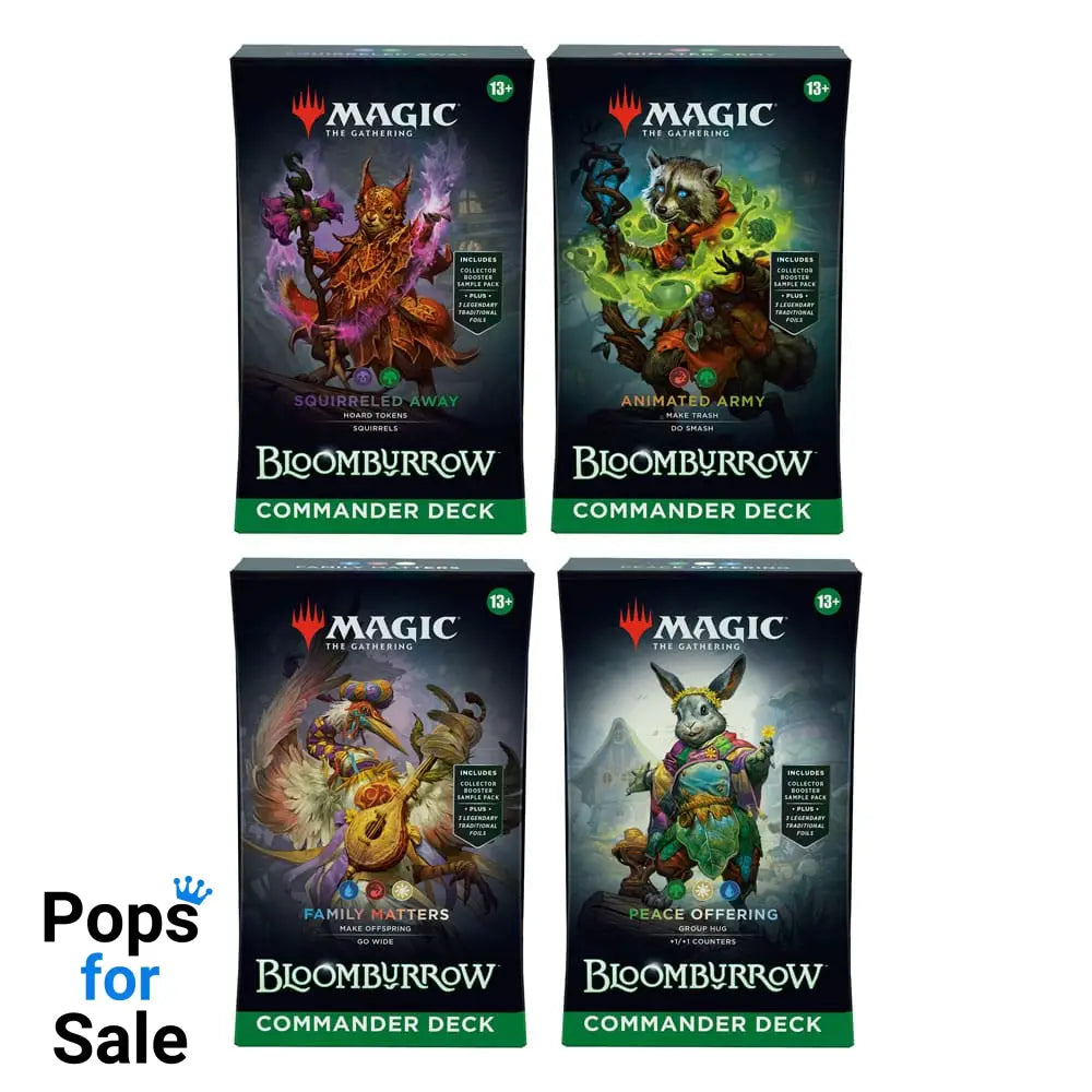 Magic the Gathering Bloomburrow Commander Decks Display (4) english