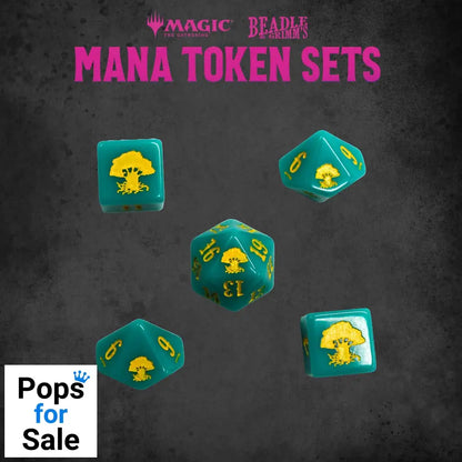 Magic the Gathering Dice and Token Pack Green Mana
