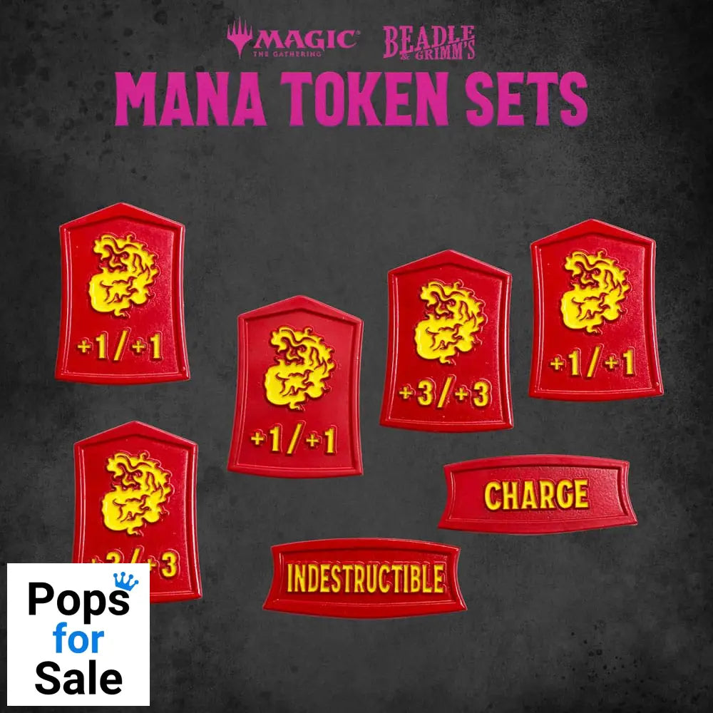 Magic the Gathering Dice and Token Pack Red Mana Miniature Gaming & Tabletop