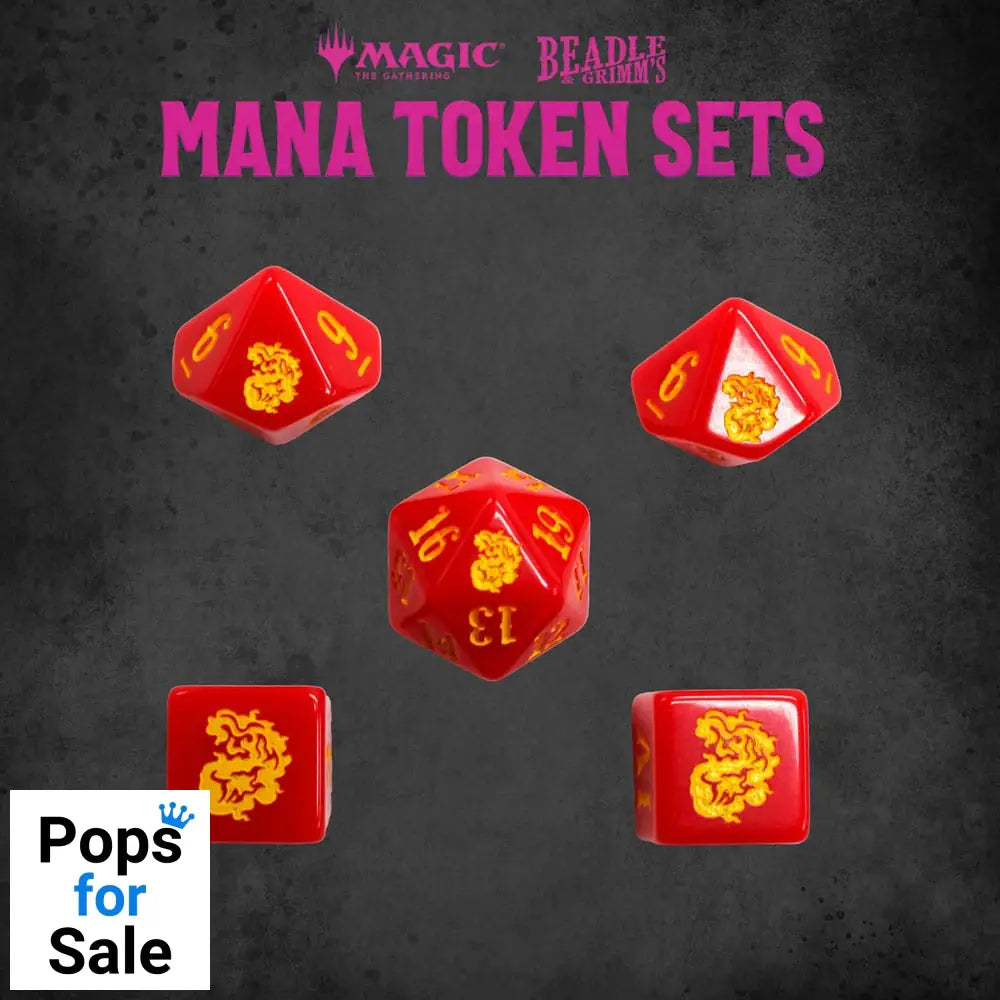 Magic the Gathering Dice and Token Pack Red Mana