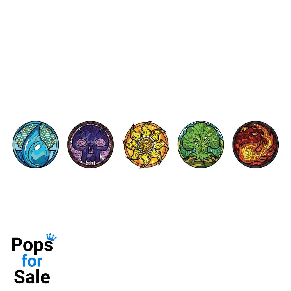 Magic: The Gathering Pins Blind Box Mystery Stained Glass Lands Assortment (10)