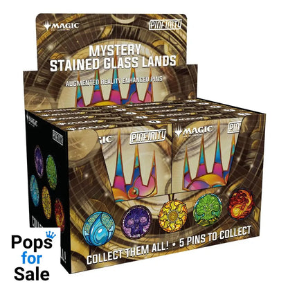 Magic: The Gathering Pins Blind Box Mystery Stained Glass Lands Assortment (10)