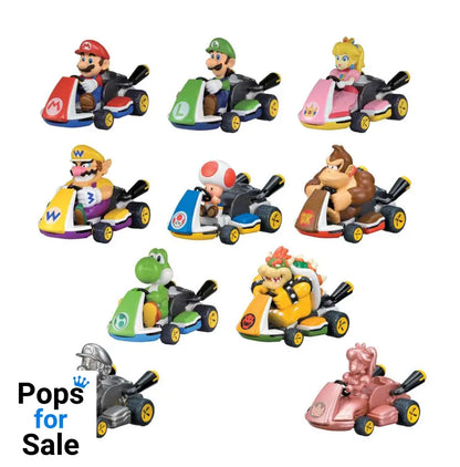 Mario Kart Pull Back Cars Mystery Pack Display (12) Vehicles