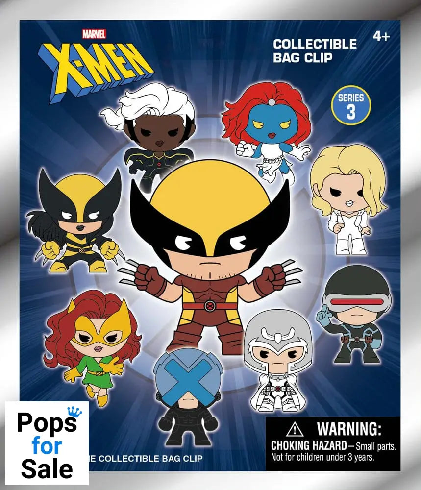 Marvel 3D Foam Bag Clips X-men Classic Series 3 Display (24)