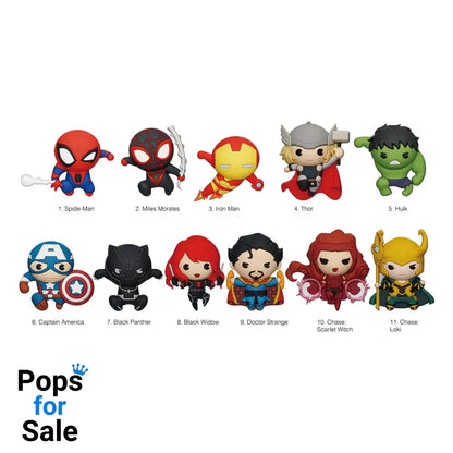 Marvel 3D PVC Bag Clips Series 10 Classics Display (24) Keyrings