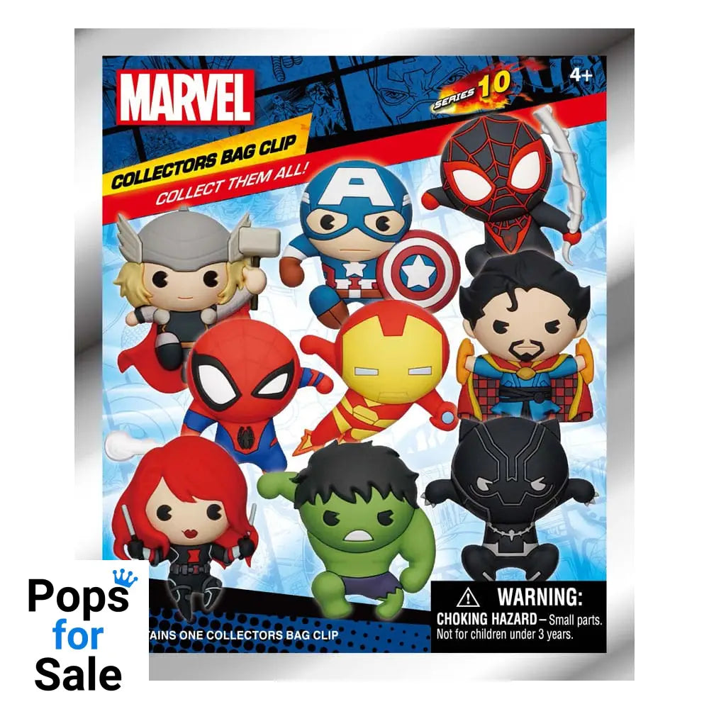 Marvel 3D PVC Bag Clips Series 10 Classics Display (24)