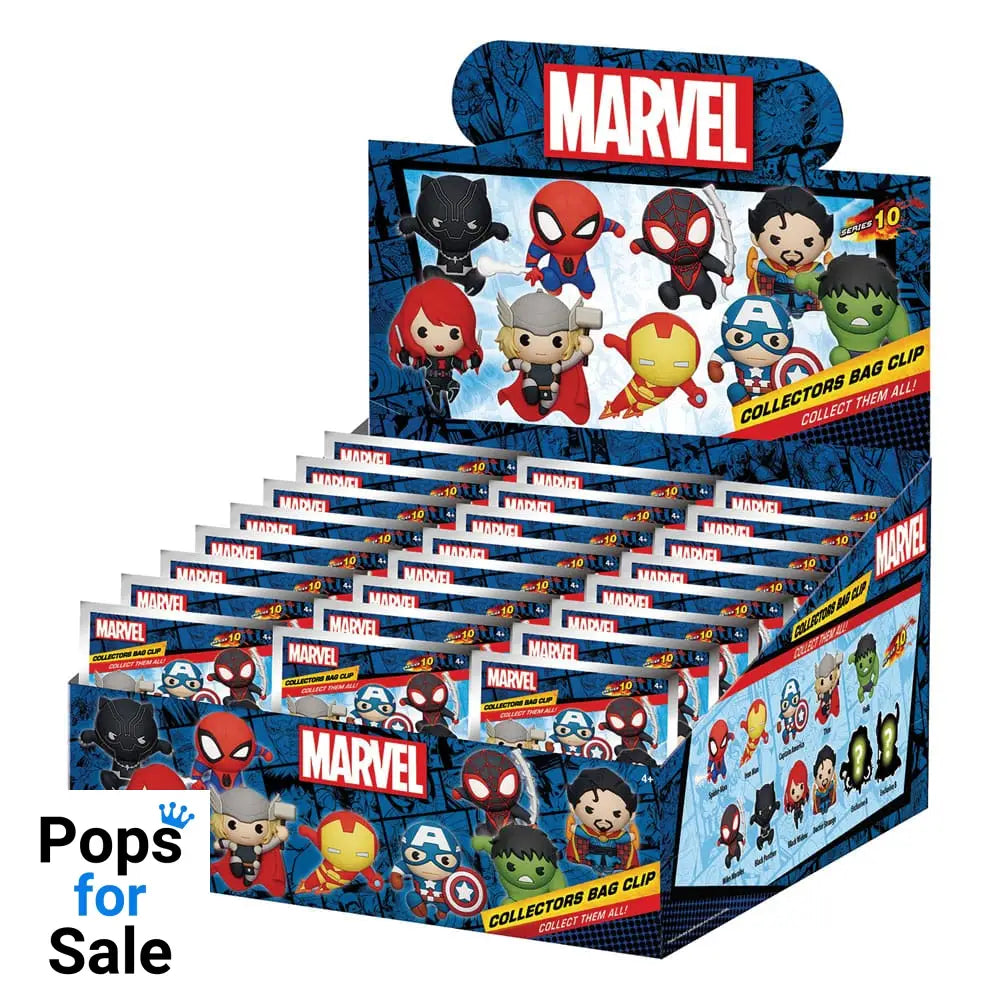 Marvel 3D PVC Bag Clips Series 10 Classics Display (24)